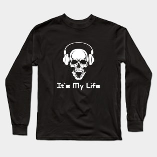 Skull with headphones Long Sleeve T-Shirt